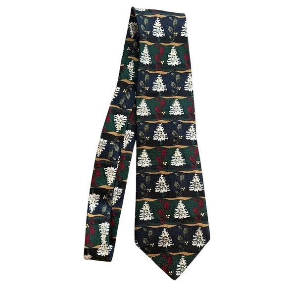 Elizabeth Nell Cravatte Holiday Tie 100% Silk - Picture 1 of 4